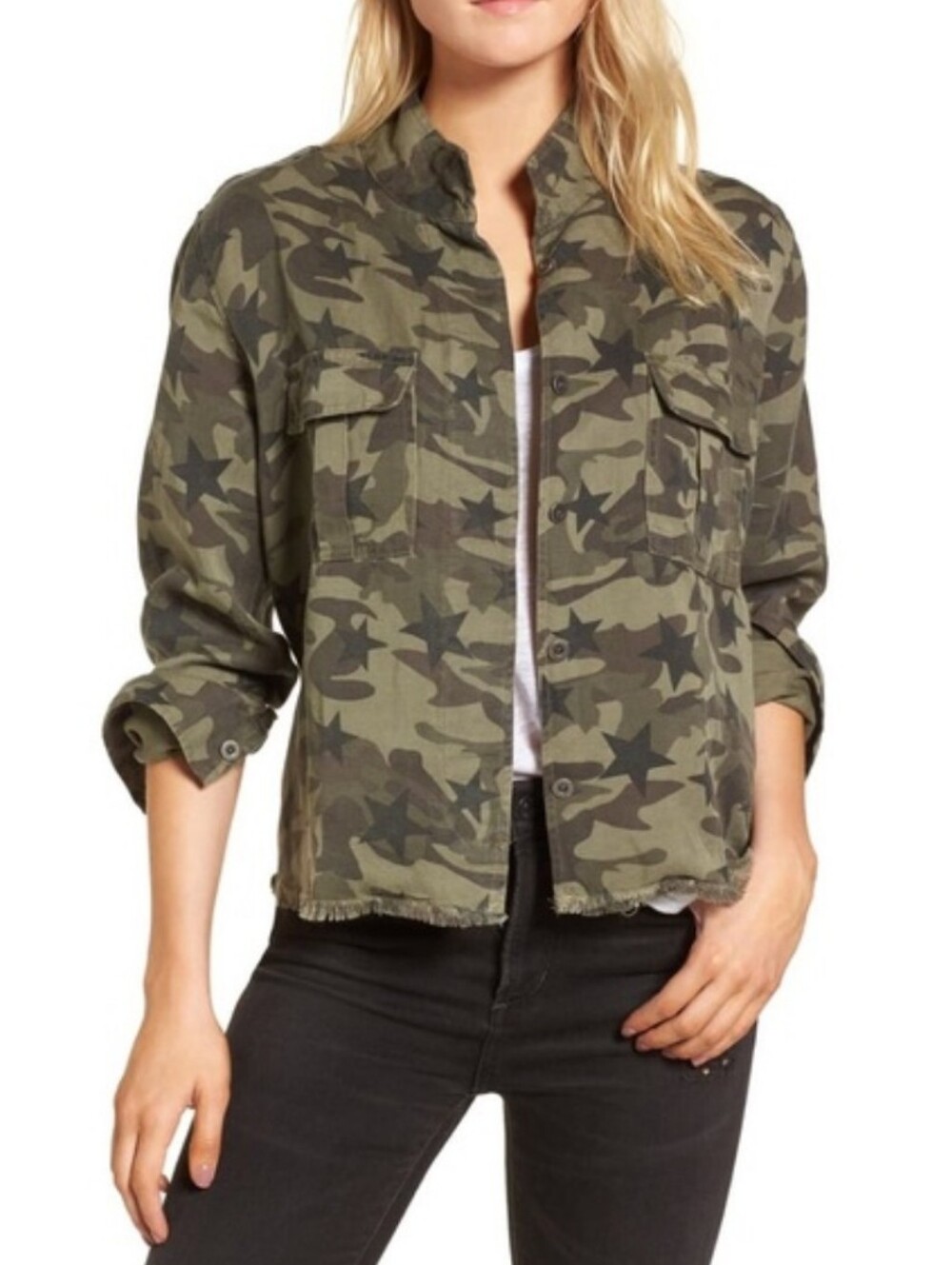 Rails Hendrick Star Camo Military Jacket Lightweight Size XS